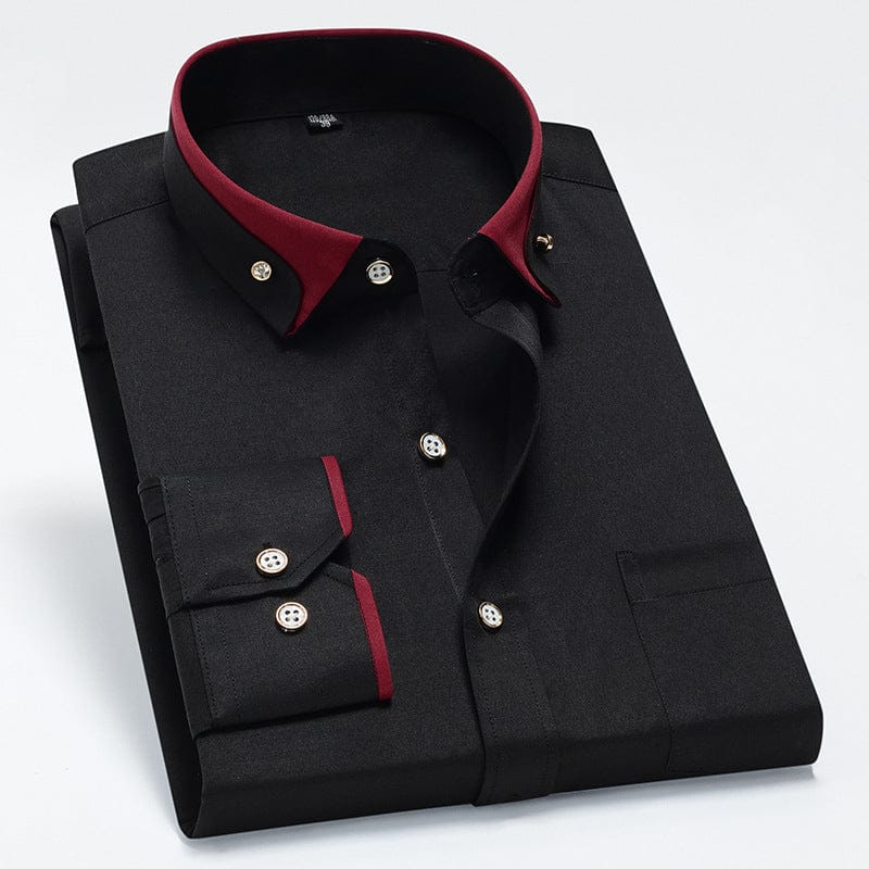 Contrast Collar Dress Shirt — LIQUIDATION PRICE