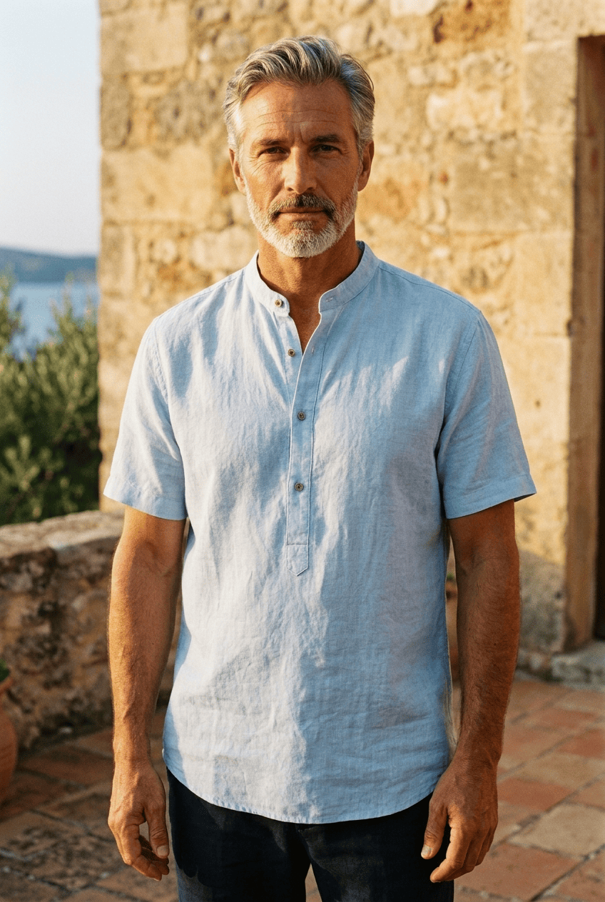 Casual Linen Blend Shirt — LIQUIDATION PRICE